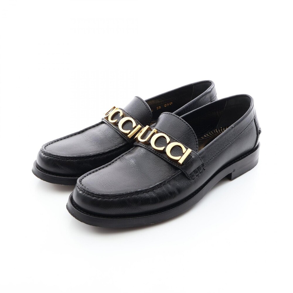 Gucci Metal Logo Loafers Shoes Leather #373754G52B